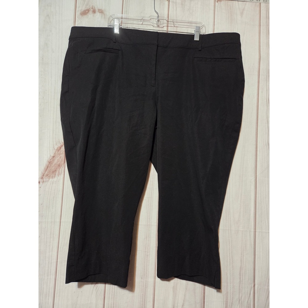 Lane Bryant The Allie Black Crop Pants Womens‎ 26 Plus Size Stretch Trousers